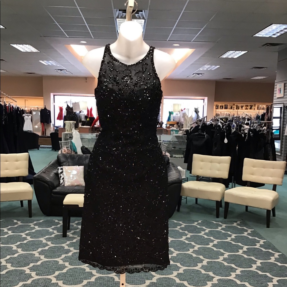 Mon Cheri size 6 black cocktail dress